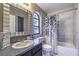 Well-maintained bathroom features a shower-tub combination and updated fixtures at 361 Tobler Dr, Las Vegas, NV 89145