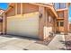 Close-up of the two-car garage and front entrance, highlighting the home's convenient access and curb appeal at 361 Tobler Dr, Las Vegas, NV 89145