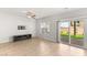 Bonus room with ceiling fan and sliding glass door to backyard at 382 Scarlet Pine Ct, Henderson, NV 89044