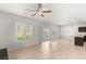 Bonus room with neutral decor, large window, and ceiling fan at 382 Scarlet Pine Ct, Henderson, NV 89044