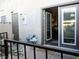 Exterior view of the building with a patio and a glass door leading inside at 432 Sellers Pl, Henderson, NV 89011