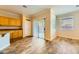 Open kitchen offers bar seating, backyard access, and ample storage at 5024 Stone Bay Ave, Las Vegas, NV 89131
