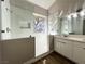 Bright bathroom with glass shower enclosure, tile, and contemporary vanity at 5263 Shasta Lake Way, Las Vegas, NV 89118