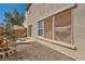 The backyard patio area is spacious with plenty of room for seating and grilling at 5916 Sierra Cliff St, North Las Vegas, NV 89031