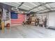 Spacious two car garage with gray epoxy flooring at 6809 Cobre Azul # 201, Las Vegas, NV 89108