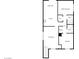 Upstairs floorplan includes primary bedroom, living room, kitchen, and two bathrooms at 8032 Astrology Ct # 201, Las Vegas, NV 89128