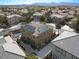 Birds eye view highlighting the homes solar panels, swimming pool, outdoor amenities, and neighborhood at 8102 Villa De La Playa St, Las Vegas, NV 89131