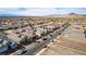 An aerial view of the neighborhood with mountain views at 827 Klamath Springs St, Henderson, NV 89011
