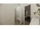Modern bathroom with marble countertop, and shower with glass doors at 9 Rue Grimaldi Way, Henderson, NV 89011