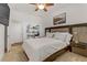 Spacious bedroom featuring a large bed, modern decor, and ample storage at 9050 W Tropicana Ave # 1102, Las Vegas, NV 89147