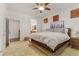 Bright main bedroom with ensuite bathroom and modern furnishings at 9050 W Tropicana Ave # 1102, Las Vegas, NV 89147