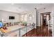 Spacious play room with lots of toys, a television, and hardwood floors at 11237 Gallery Echo St, Las Vegas, NV 89141