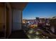 Balcony overlooking bright Las Vegas cityscape at night at 145 E Harmon Ave # 2917, Las Vegas, NV 89109