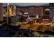 Brightly lit Las Vegas cityscape at night at 145 E Harmon Ave # 2917, Las Vegas, NV 89109