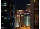 Las Vegas hotels and casinos are illuminated at night, showcasing city skyline at 145 E Harmon Ave # 2917, Las Vegas, NV 89109