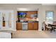 This suite features a convenient kitchenette with stainless steel appliances and dark countertops at 145 E Harmon Ave # 2917, Las Vegas, NV 89109
