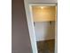 A well-lit, empty closet with a shelf and hanging rod, ready to be organized at 4843 Lana Dr, Las Vegas, NV 89121