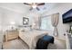 Inviting bedroom featuring a king-size bed, bedside tables, and a TV, perfect for relaxation at 10086 Aspen Rose St # 101, Las Vegas, NV 89183