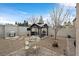 Beautiful backyard with a gazebo, built-in grill, and patio area, ideal for outdoor cooking and dining experience at 1465 Via Savona Dr, Henderson, NV 89052