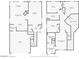 Detailed floor plan showcasing bedroom and bathroom layouts on both levels of the home at 1661 Warrenville St, Las Vegas, NV 89117
