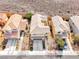 Overhead view of a residential neighborhood showcasing well-maintained homes and manicured lawns at 2752 Drummossie Dr, Henderson, NV 89044