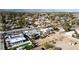 Lovely aerial view of the home amidst a lush neighborhood, showcasing its prime location and charm at 2870 Belcastro St, Las Vegas, NV 89117