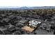Monochrome aerial showing the lot and the home's prime location within a vibrant neighborhood at 2870 Belcastro St, Las Vegas, NV 89117