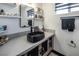 Elegant bathroom featuring a vessel sink, modern fixtures, and ample storage space for comfort and convenience at 2870 Belcastro St, Las Vegas, NV 89117
