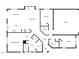 Detailed floor plan showcasing the layout of the bedrooms, kitchen, and living areas at 350 Loma Marsh Ct, North Las Vegas, NV 89084