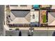 Birds eye view showcasing the house, patio, yard, and surrounding neighborhood at 370 Mano Destra Ln, Henderson, NV 89011