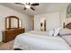 Comfortable primary bedroom features coordinated decor, and an ensuite bathroom at 5224 Jose Ernesto St, North Las Vegas, NV 89031