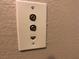Close up of an installed CAT5e wall jack at 9359 Brigham Ave, Las Vegas, NV 89178