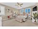 Charming bedroom featuring a vanity, shelving, and bright natural light at 10792 Crestview Pointe Ave, Las Vegas, NV 89166