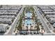 Aerial view of the community showcasing a resort-style pool and lush landscaping at 12367 Indigo Montage Rd # 3, Las Vegas, NV 89183