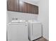 Functional laundry room with modern washer and dryer at 12367 Indigo Montage Rd # 3, Las Vegas, NV 89183