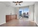 Bright bedroom with scenic city views from large window and built in dresser at 200 W Sahara Ave # 3004, Las Vegas, NV 89102