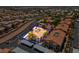 Aerial view of a condo complex, with a blue border and an overview of the surrounding neighborhood at 2110 Los Feliz St # 1037, Las Vegas, NV 89156