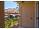 Balcony with a view of the community parking and mountain range at 2110 Los Feliz St # 1037, Las Vegas, NV 89156