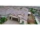 An aerial view showing the property's layout and neighborhood, including the backyard patio at 2539 Ballatore St, Henderson, NV 89044
