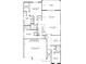 Layout of the open-concept floor plan showcasing the Primary suite, laundry room, kitchen, great room, and three-car garage at 2539 Ballatore St, Henderson, NV 89044