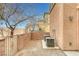 Private backyard area with brick accents and a low fence at 3525 Hammock St, Las Vegas, NV 89147