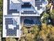 A beautiful aerial view of a residence with solar panels and a pool at 7436 Oak Grove Ave, Las Vegas, NV 89117