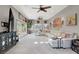 Comfortable living room with neutral paint, recessed lighting, and access to outdoor living at 7436 Oak Grove Ave, Las Vegas, NV 89117