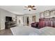 Spacious main bedroom offers hardwood floors, stylish decor, and a large entryway at 7436 Oak Grove Ave, Las Vegas, NV 89117