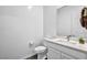 Neutral powder room boasts a modern vanity and ample counter space at 10062 Mountain Foothills Ave, Las Vegas, NV 89149