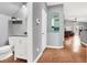 A stylish half bathroom with modern vanity and decor located on the main floor at 10783 Vestone St, Las Vegas, NV 89141