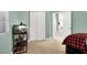 Bedroom featuring a storage unit and a view into the hall through the open closet doors at 10783 Vestone St, Las Vegas, NV 89141