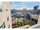 Breathtaking city view from condo with palm trees and tall buildings at 150 Las Vegas Blvd # 1711, Las Vegas, NV 89101