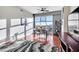 Bright dining area featuring floor-to-ceiling windows with city views at 150 Las Vegas Blvd # 1711, Las Vegas, NV 89101