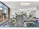 Gym featuring weights and cardio equipment including treadmills, ellipticals, and stationary bikes at 150 Las Vegas Blvd # 1711, Las Vegas, NV 89101
